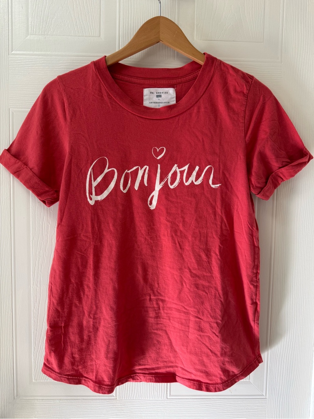 Sol Angeles Red "Bonjour" Graphic